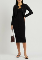 Victoria Beckham VB Body Black Stretch-knit Cardigan