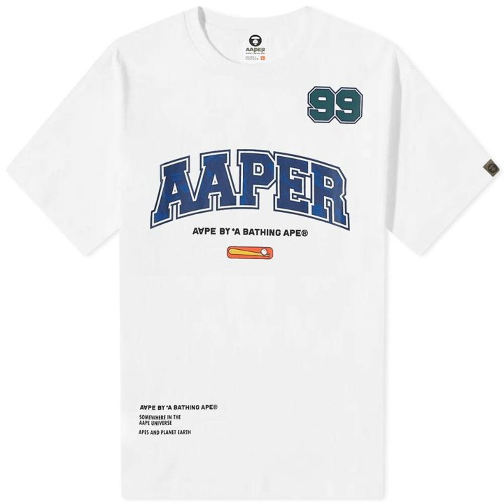 Photo: Men's AAPE x Rob Flowers Ald T-Shirt in White