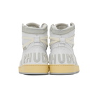 Rhude White and Grey Bball Hi Sneakers