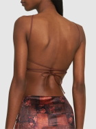 WEWOREWHAT Printed Jersey Triangle Bandana Top
