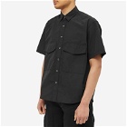 FrizmWORKS Men's Double Pocket Short Sleeve Shirt in Black