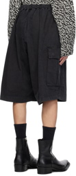 Acne Studios Black Embroidered Shorts