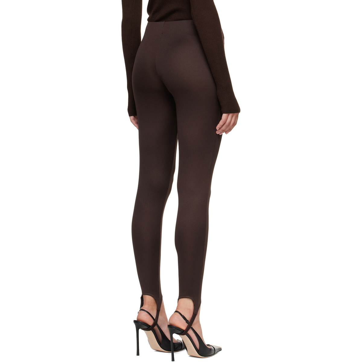 The Frankie Shop Brown Caserta Stirrup Leggings