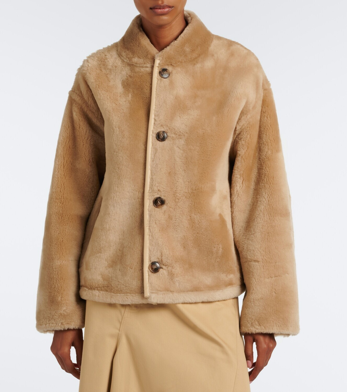 Yves Salomon Reversible shearling-trimmed leather jacket