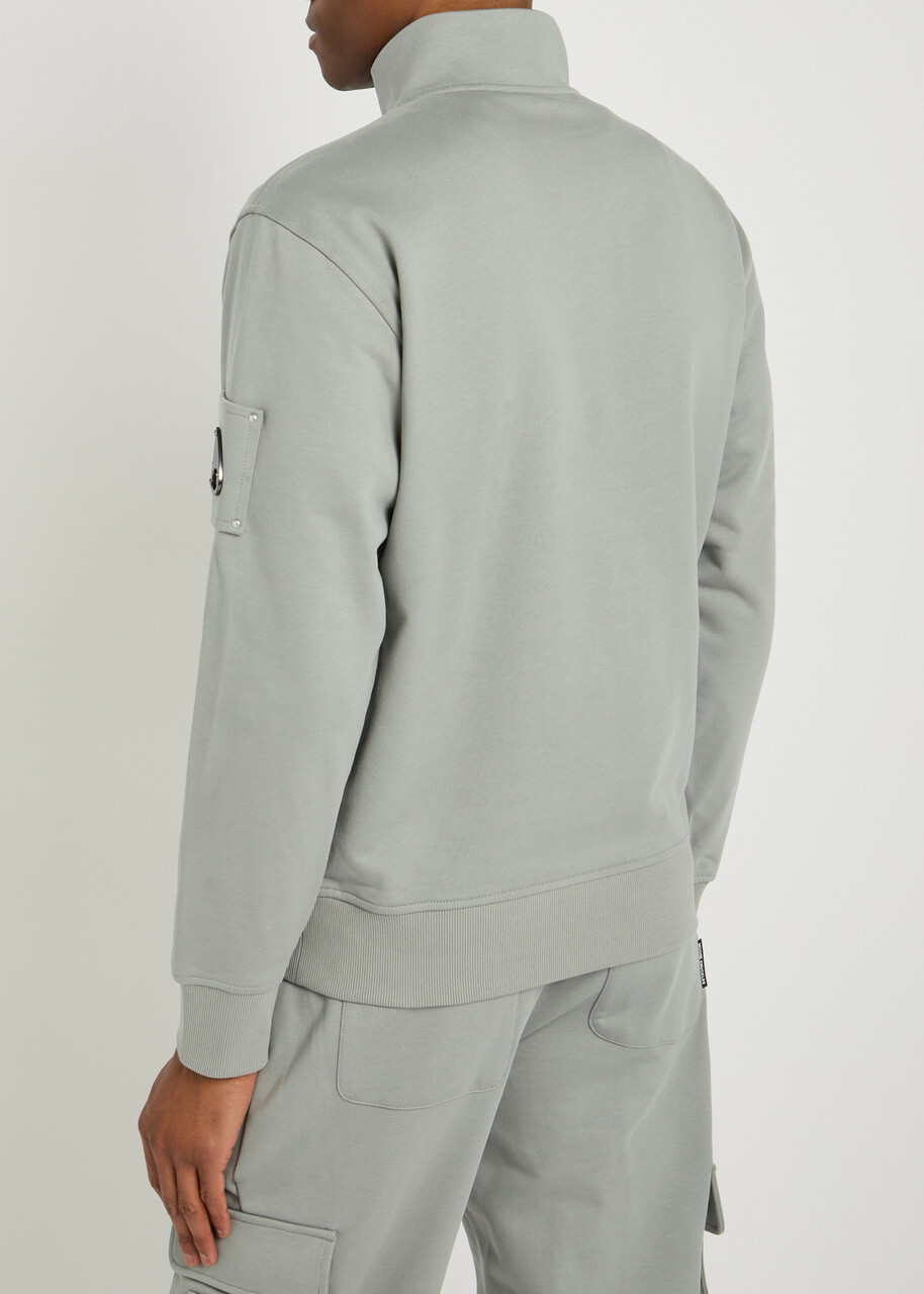 Moose Knuckles Hartsfield Half-zip Cotton Sweatshirt Grey