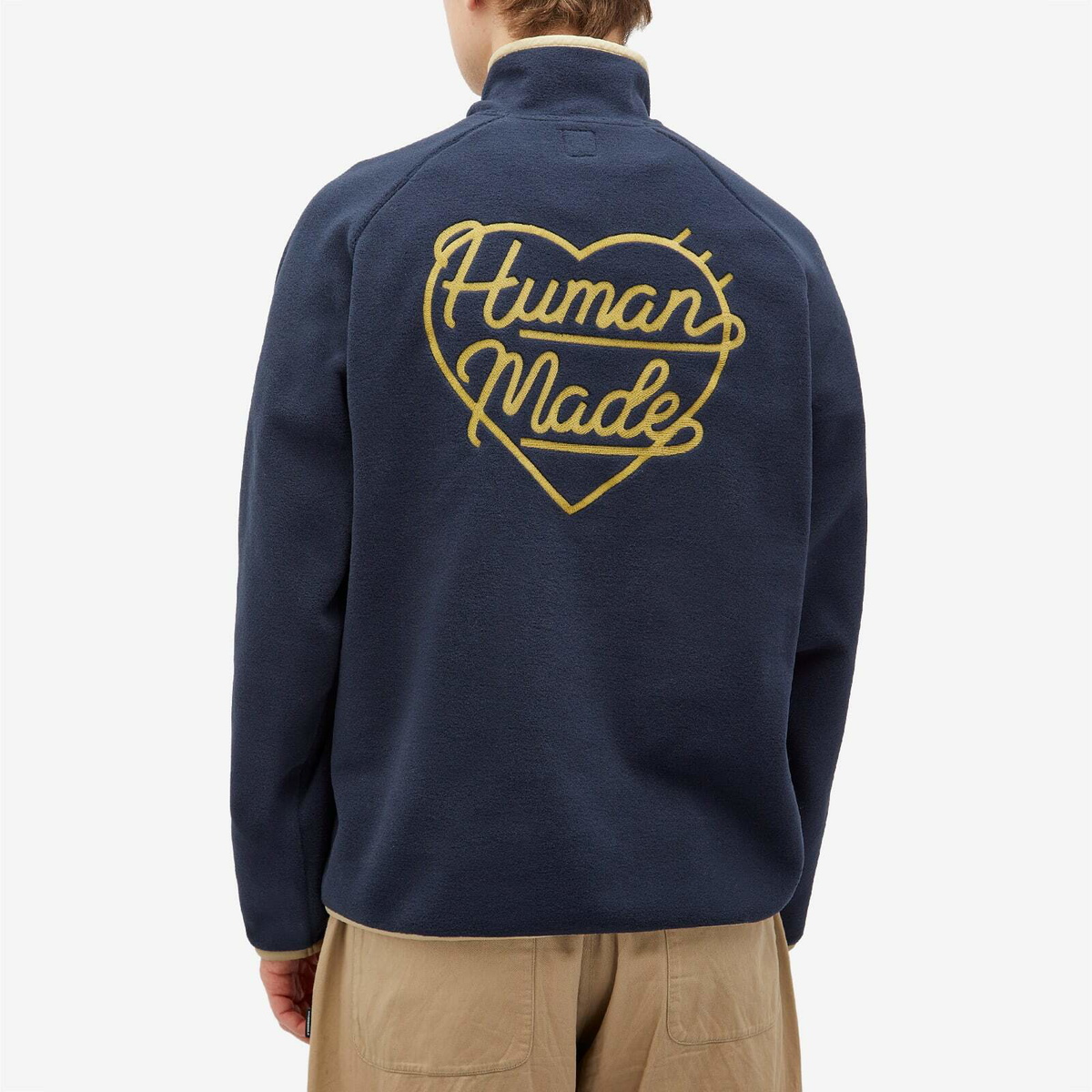Human Made Men's Fleece Half-Zip Shirt in Navy Human Made