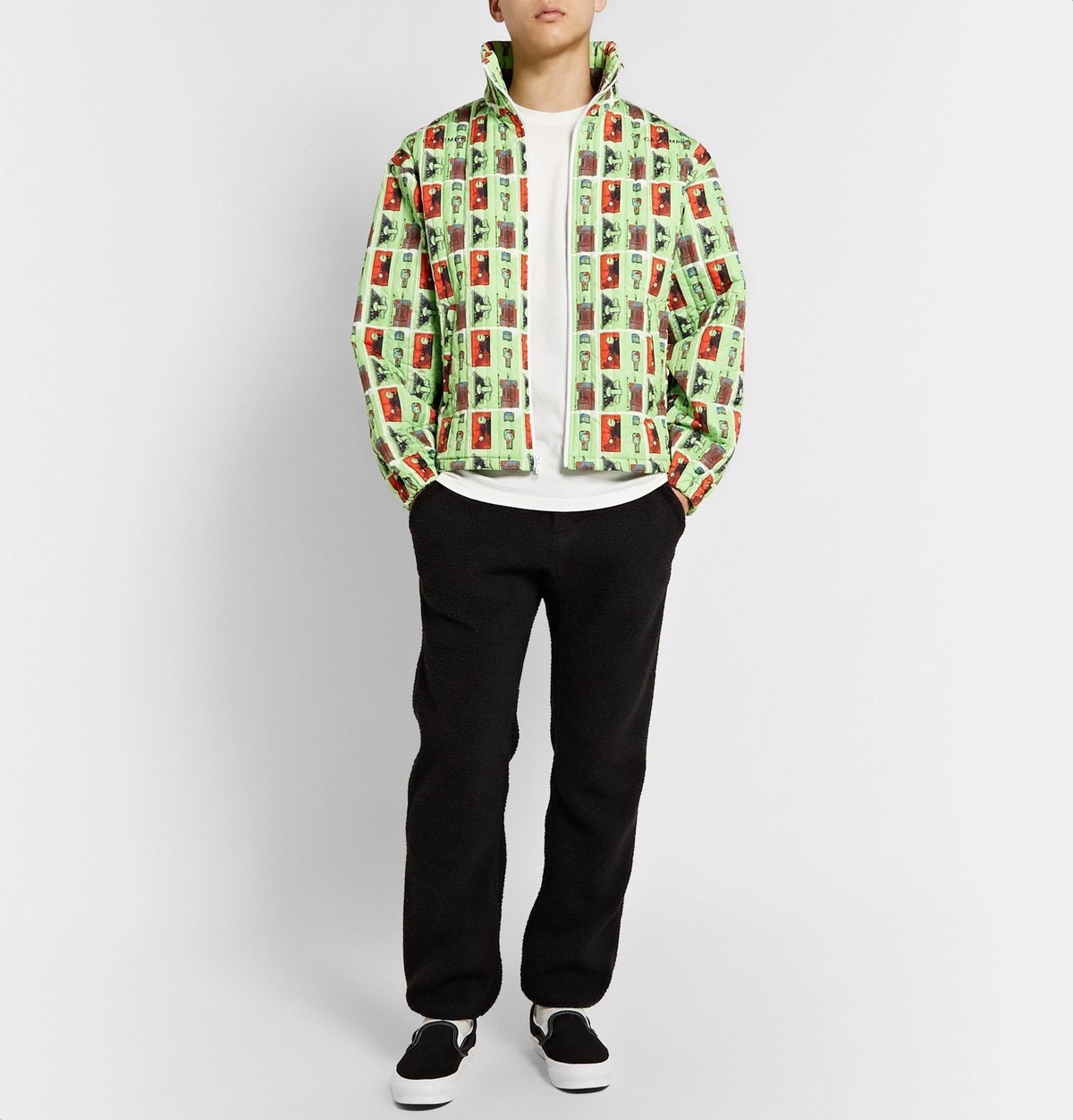 Cav Empt - Printed Quilted Shell Jacket - Green