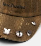 Acne Studios Embellished cotton canvas baseball cap