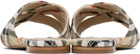 Burberry Beige Check Cabana Slides