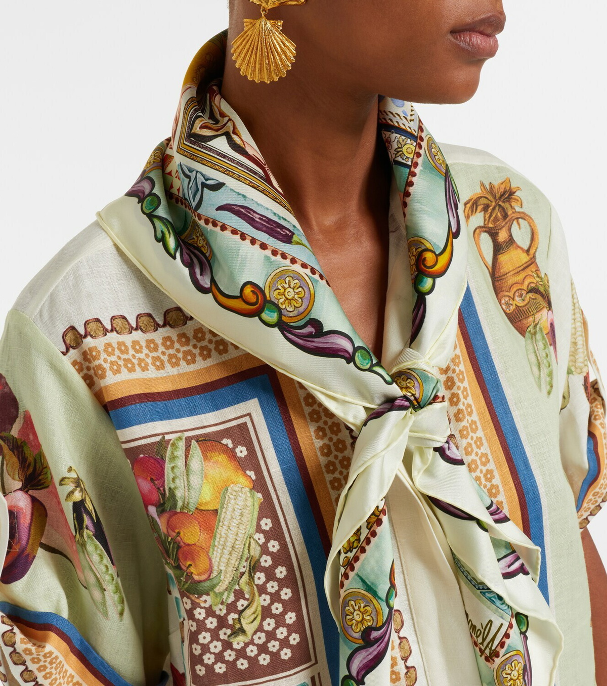 Alémais Tommasina printed silk scarf ALÉMAIS
