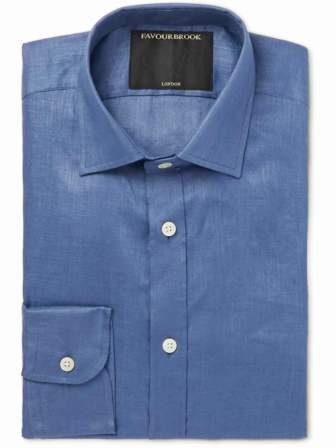 Photo: Favourbrook - Colne Linen Shirt - Blue