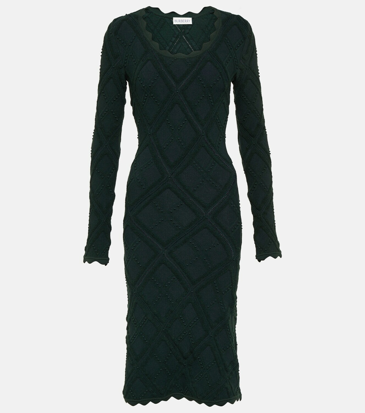 Burberry Aran wool-blend midi dress Burberry