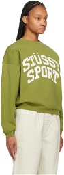 Stüssy Green Big Crackle 'Sport' Sweatshirt