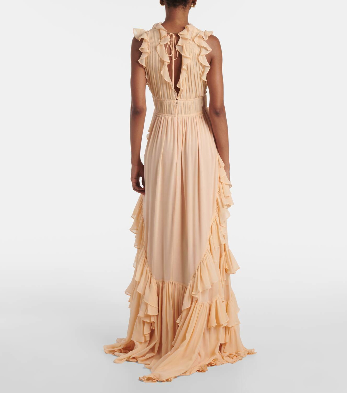 Ulla Johnson New Blue & Rust Silk Mix Maxi Dress S/M/L