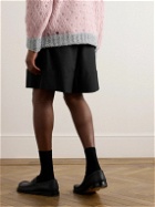 Simone Rocha - Wide-Leg Pleated Woven Shorts - Black