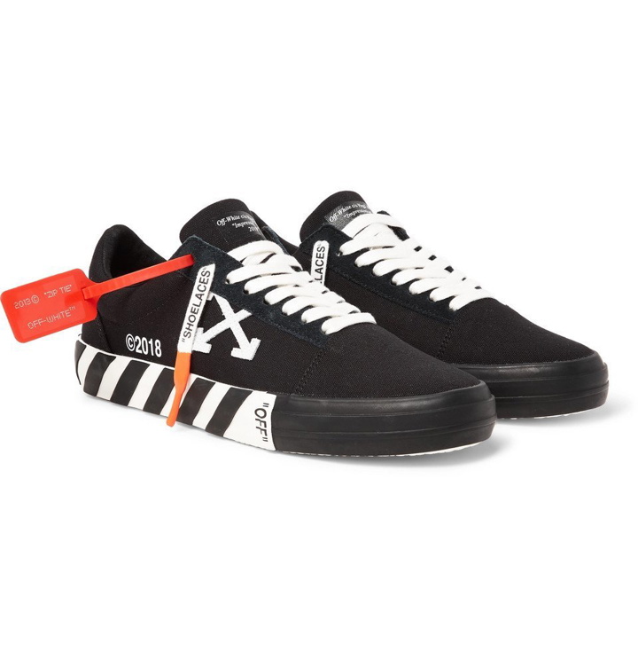 Photo: Off-White - Printed Low-Top Canvas Sneakers - Men - Black