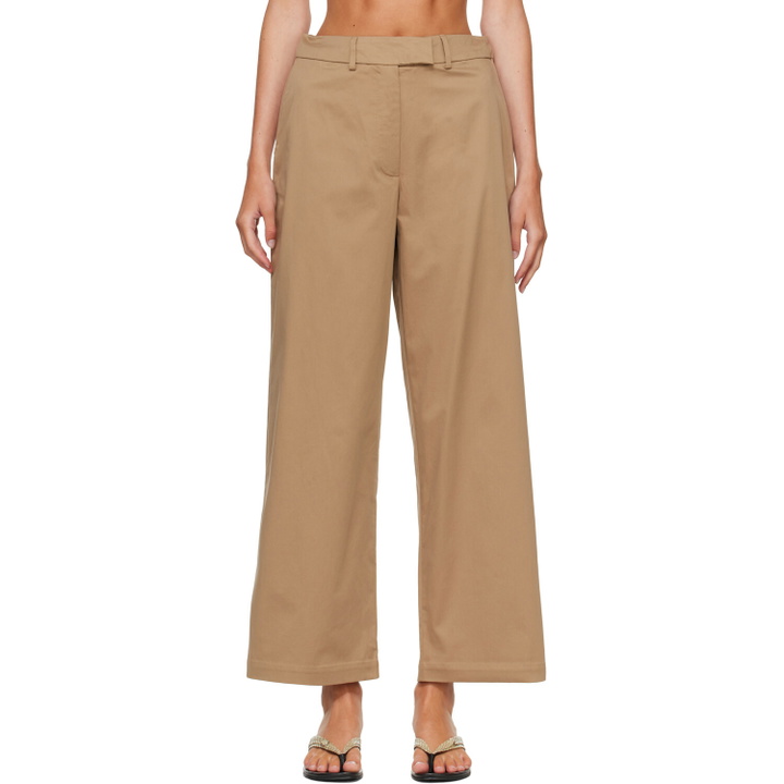 Photo: Cordera Beige Low Rise Cotton Trousers