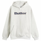 Butter Goods Men's Plaid Logo Applique Hoodie in Ash