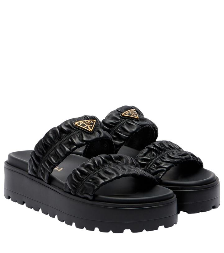 Photo: Prada Matelassé leather platform sandals
