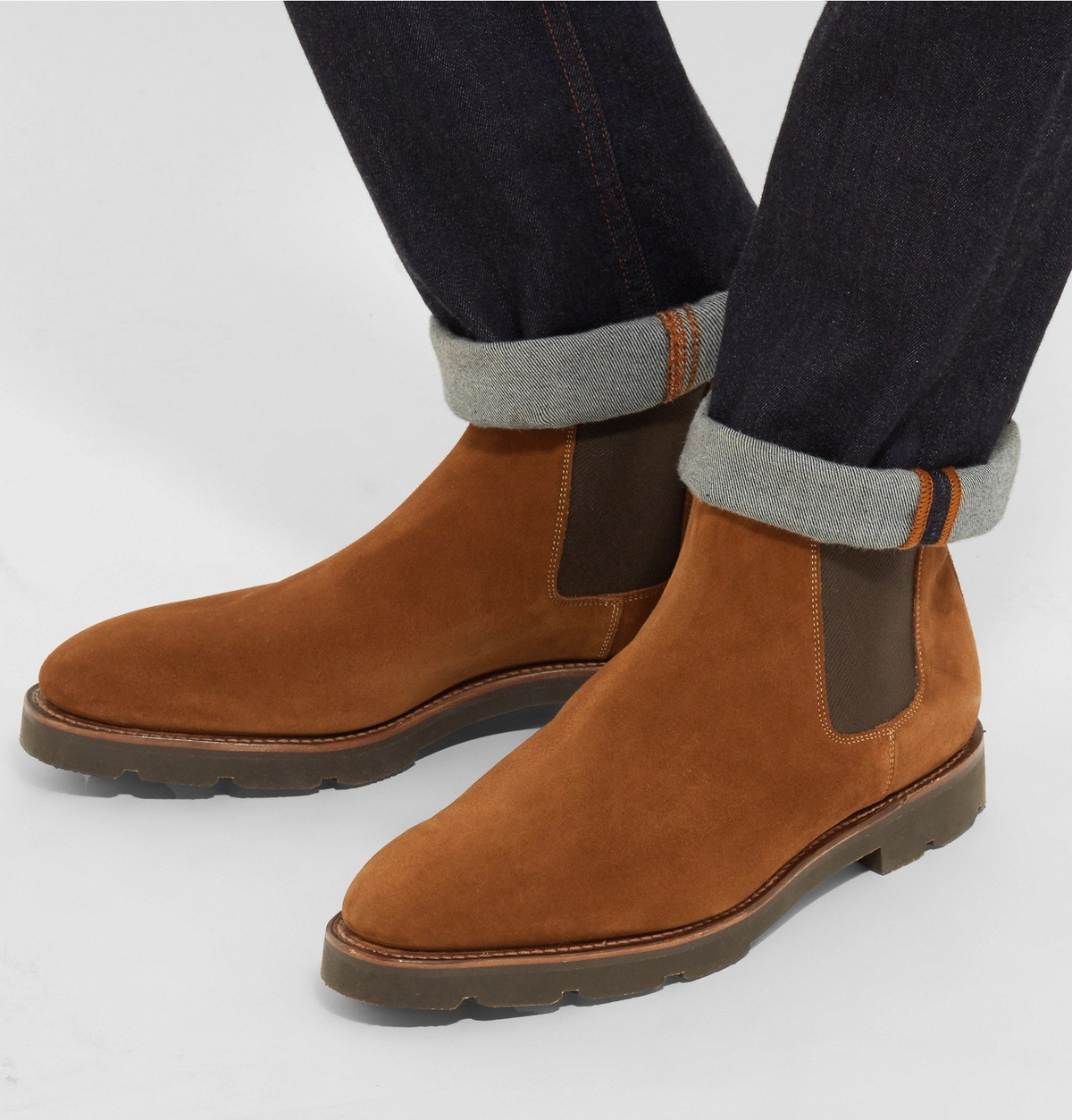 John Lobb - Lawry Suede Chelsea Boots - Brown John Lobb