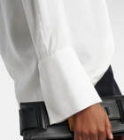 Balmain Draped silk satin blouse