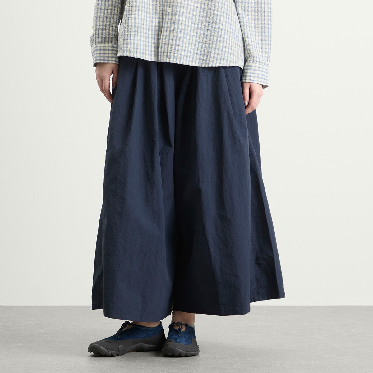 Gramicci Women's Nylon Flare Pant in Navy