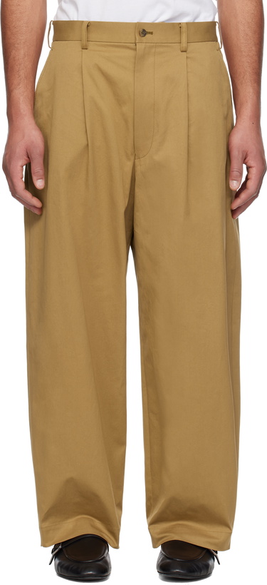 Photo: Comme des Garçons Homme Tan Cotton Chino Cloth Trousers