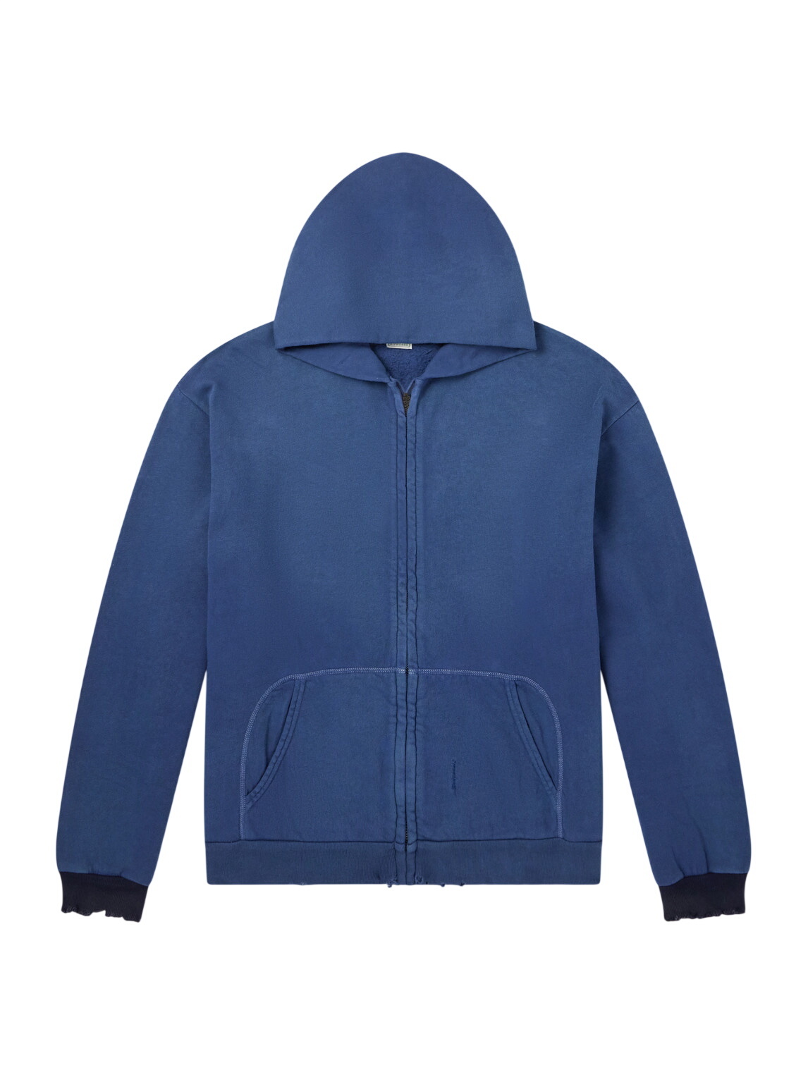 A.PRESSE - Cotton-Jersey Hoodie - Blue A.PRESSE