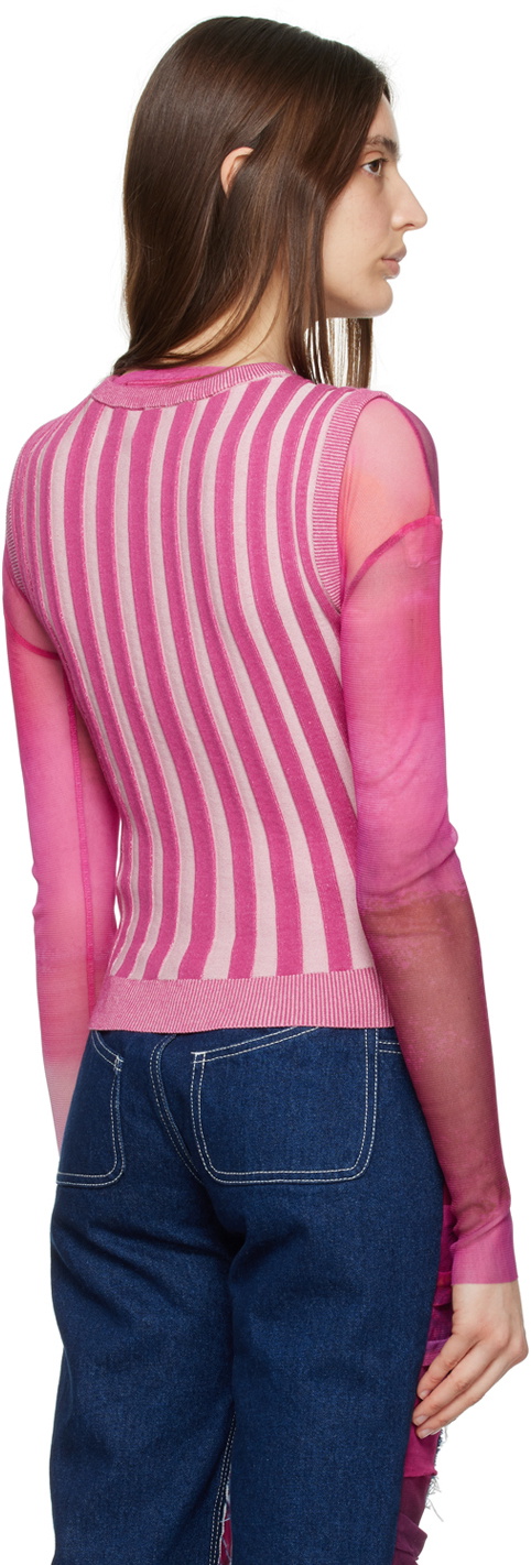 Paula Canovas Del Vas Pink Cutout Vest Paula Canovas Del Vas