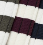 Schiesser - Ferdinand Three-Pack Striped Stretch Cotton-Blend Socks - Multi