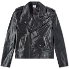 Vetements Men's Leather Biker Jacket in Black