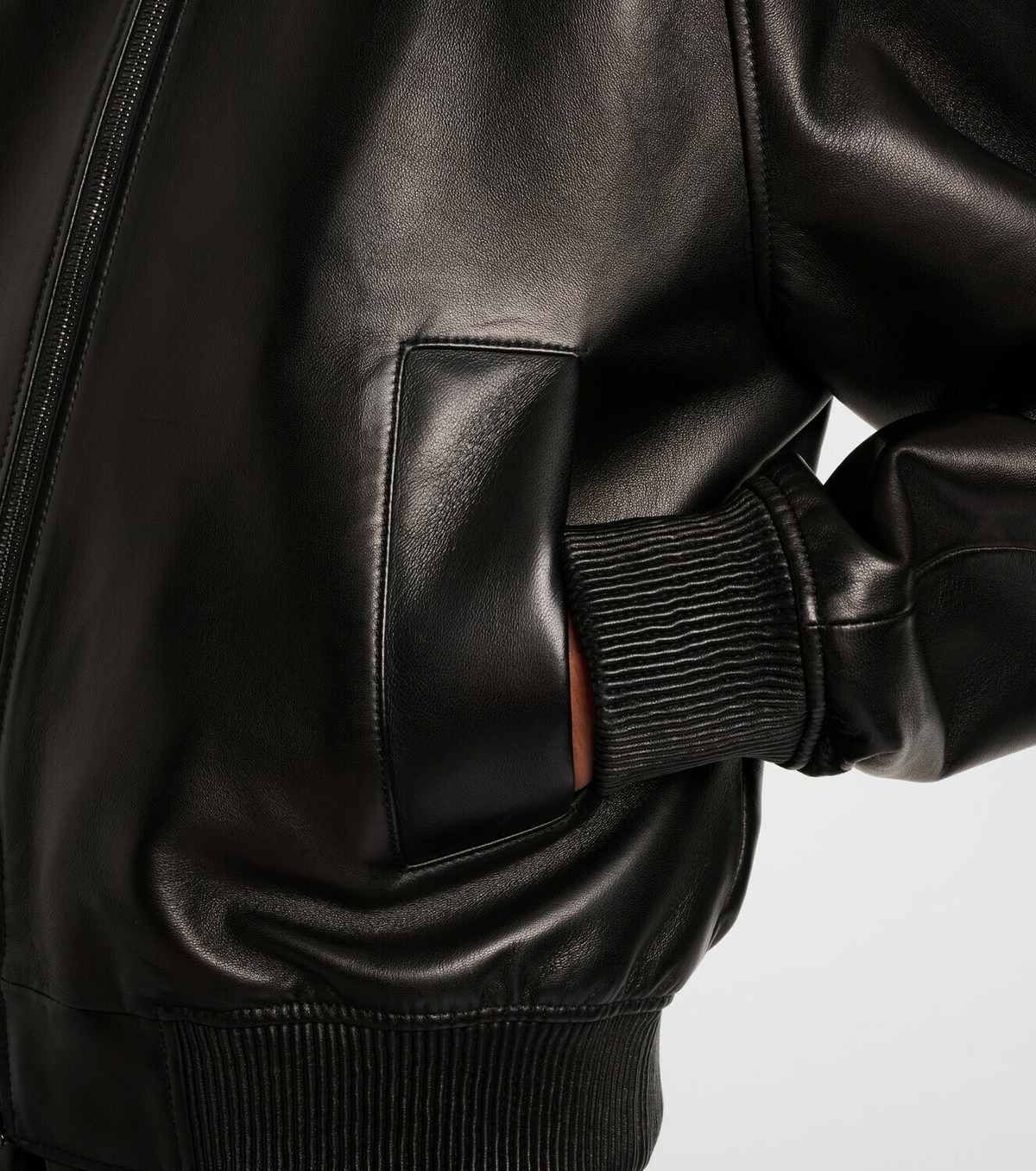 Joseph Quinn leather bomber jacket