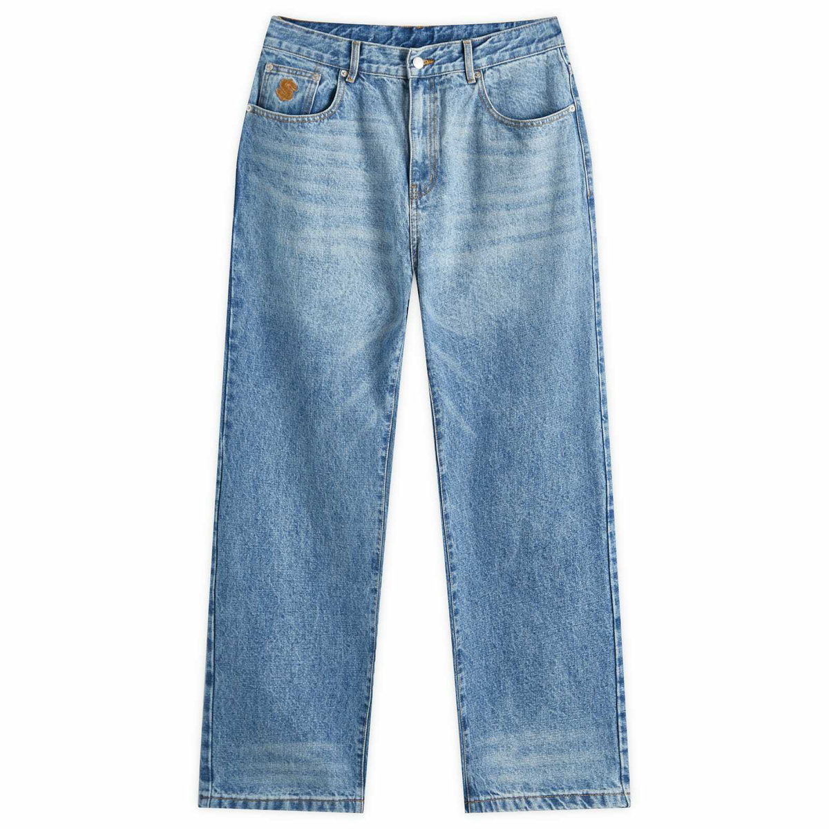 Billionaire Boys Club Men's Astro Denim Jeans in Mid Wash Blue