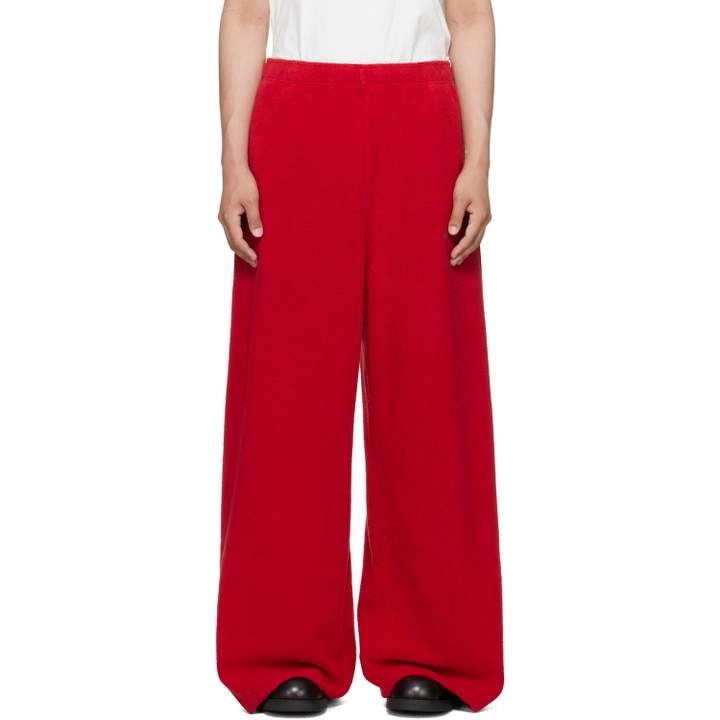 Photo: MM6 Maison Margiela Red Fleece Sweatpants