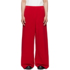 MM6 Maison Margiela Red Fleece Sweatpants