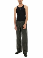 Marine Serre Ribbed Tank Top With Moon Logo