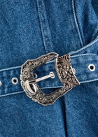 Marques' Almeida Panelled Belted Denim Mini Dress Blue