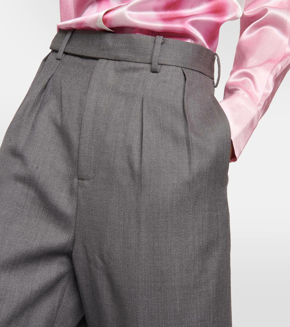 Jacques Wei Wool-blend twill straight pants