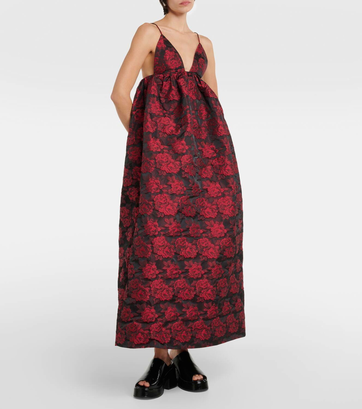 Ganni Floral jacquard maxi dress GANNI Ganni Floral jacquard maxi dress GANNI