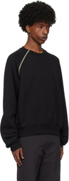 HELIOT EMIL Black Sequence Zip Crewneck Sweatshirt