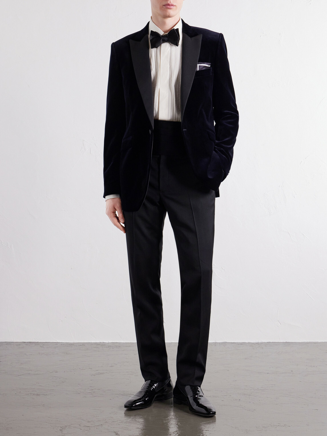 Favourbrook - Grosgrain-Trimmed Cotton-Velvet Tuxedo Jacket - Blue