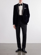 Favourbrook - Grosgrain-Trimmed Cotton-Velvet Tuxedo Jacket - Blue