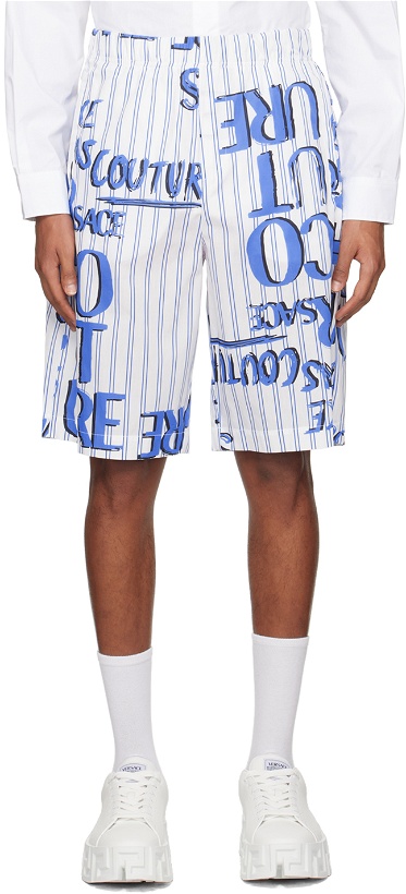 Photo: Versace Jeans Couture White Doodle Shorts