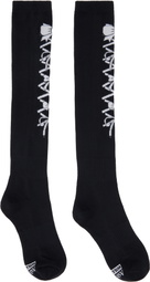 Ashley Williams Black Lace Knee Socks