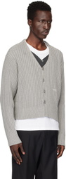 C2H4 Gray Literary Layered Cardigan