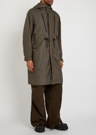 Moncler Alisa Hooded Shell Parka Coat Dark Brown