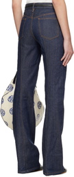 Tory Burch Navy Skinny Leg Jeans