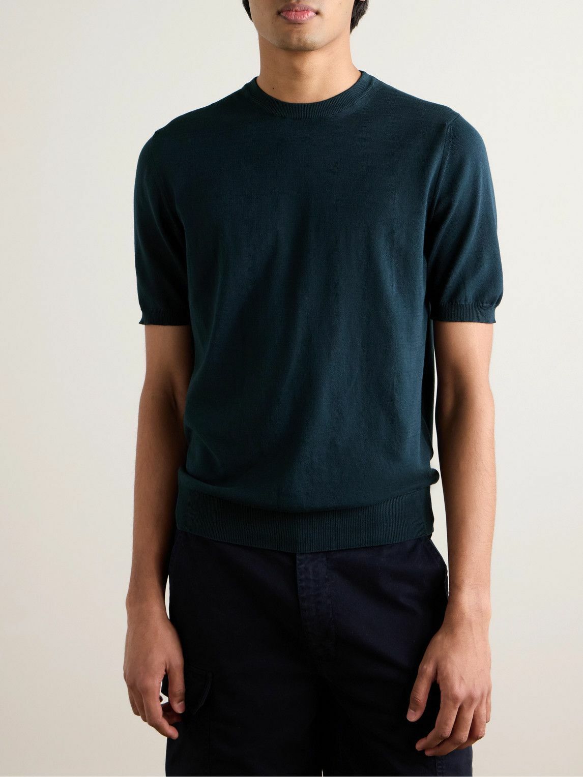 Boglioli - Garment-Dyed Cotton T-Shirt - Blue