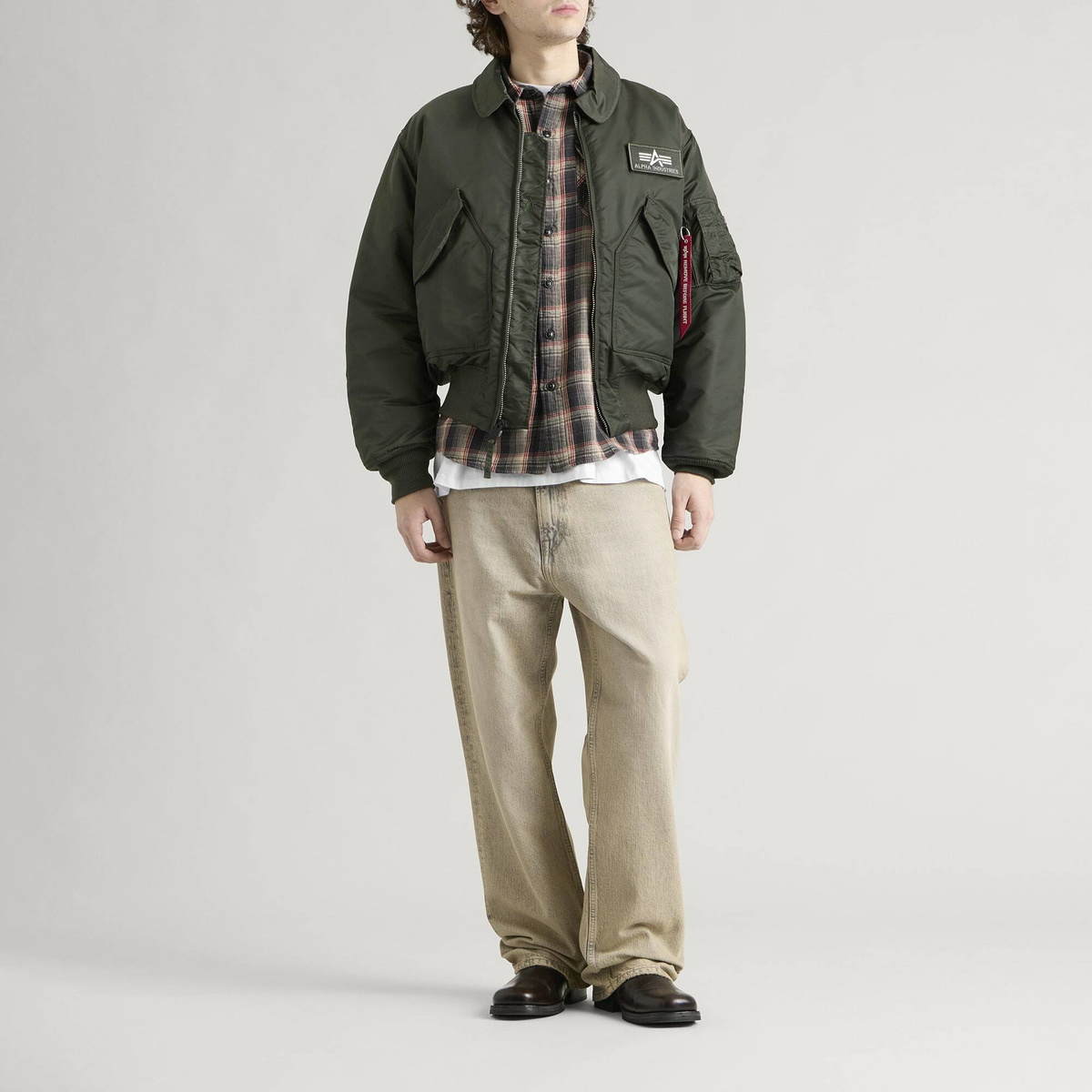 Alpha Industries Men's CWU-45 Heritage Bomber Jacket in Rep.Grey