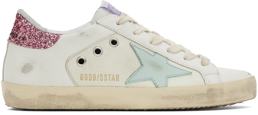 Golden Goose White Super-Star Low-Top Sneakers Golden Goose Deluxe